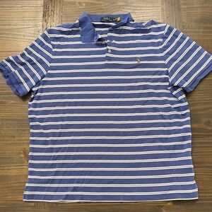Polo by Ralph Lauren Royal Blue & White Striped Polo Shirt